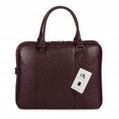 Servieta din piele naturala laptop 14" DiAmanti Savona Bordo Inchis